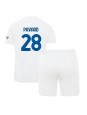Otroški Nogometna dresi replika Inter Milan Benjamin Pavard #28 Gostujoči 2023-24 Kratek rokav (+ hlače)